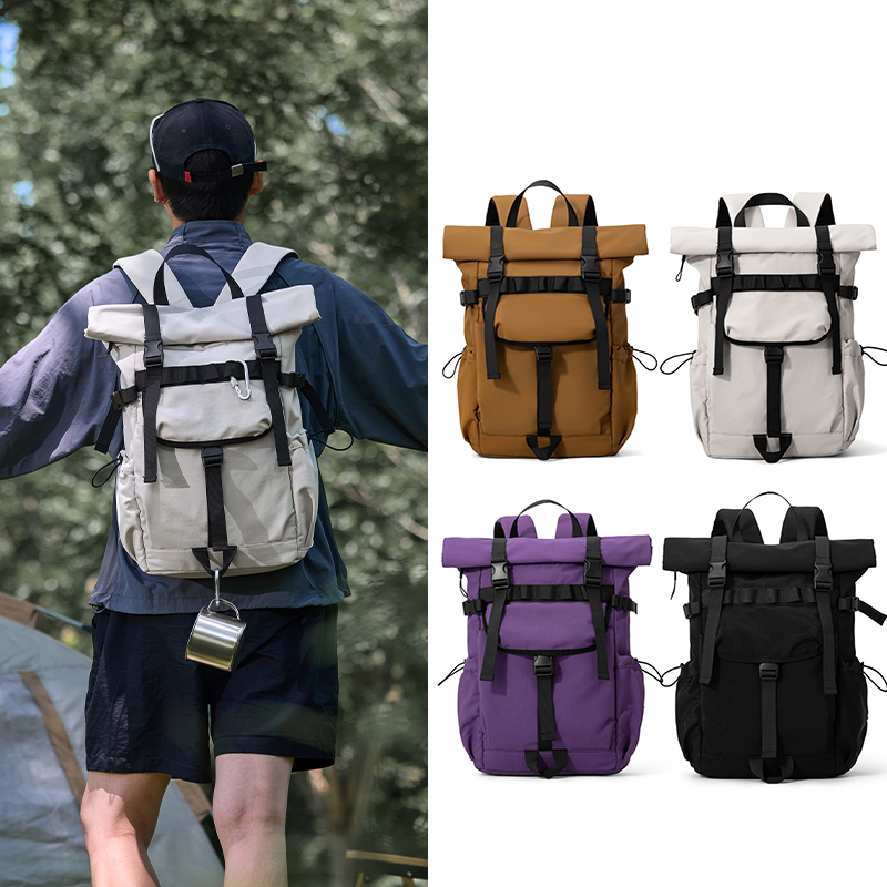 New Men's Roll Mouth Expandabl - огляд і ціна Hiking Backpack Waterproof