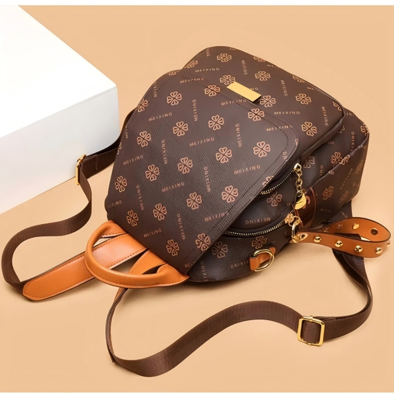 Retro Printed Backpack Women P - огляд і ціна Leather Backpack Vintage