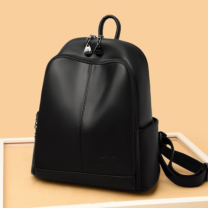 New Korean Soft pu Leather Lar - огляд і ціна Leather Backpack Vintage